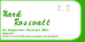 mark rosivall business card